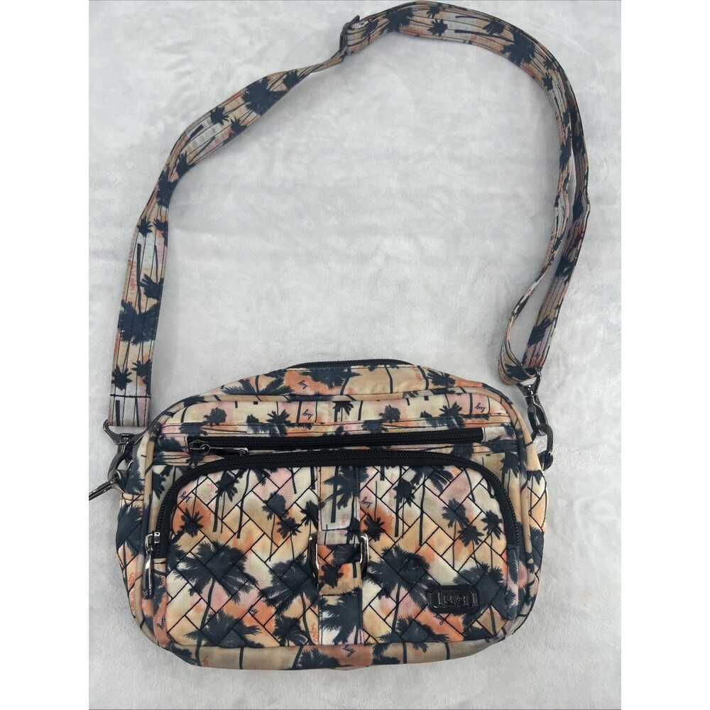 Lug Convertible Carousel Crossbody Purse Bag Sunset Palm Tree Vacation Travel